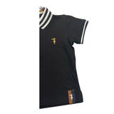 TRUSSARDI polo mezza manica tinta unita cn profili in contrasto Nero per Neonato TIA25082PO NERO TRUSSARDI