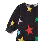 STELLA McCARTNEY abito manica lunga tinta unita con stampe stelle Nero per Bambina TV1C33 NERO STELLA McCARTNEY