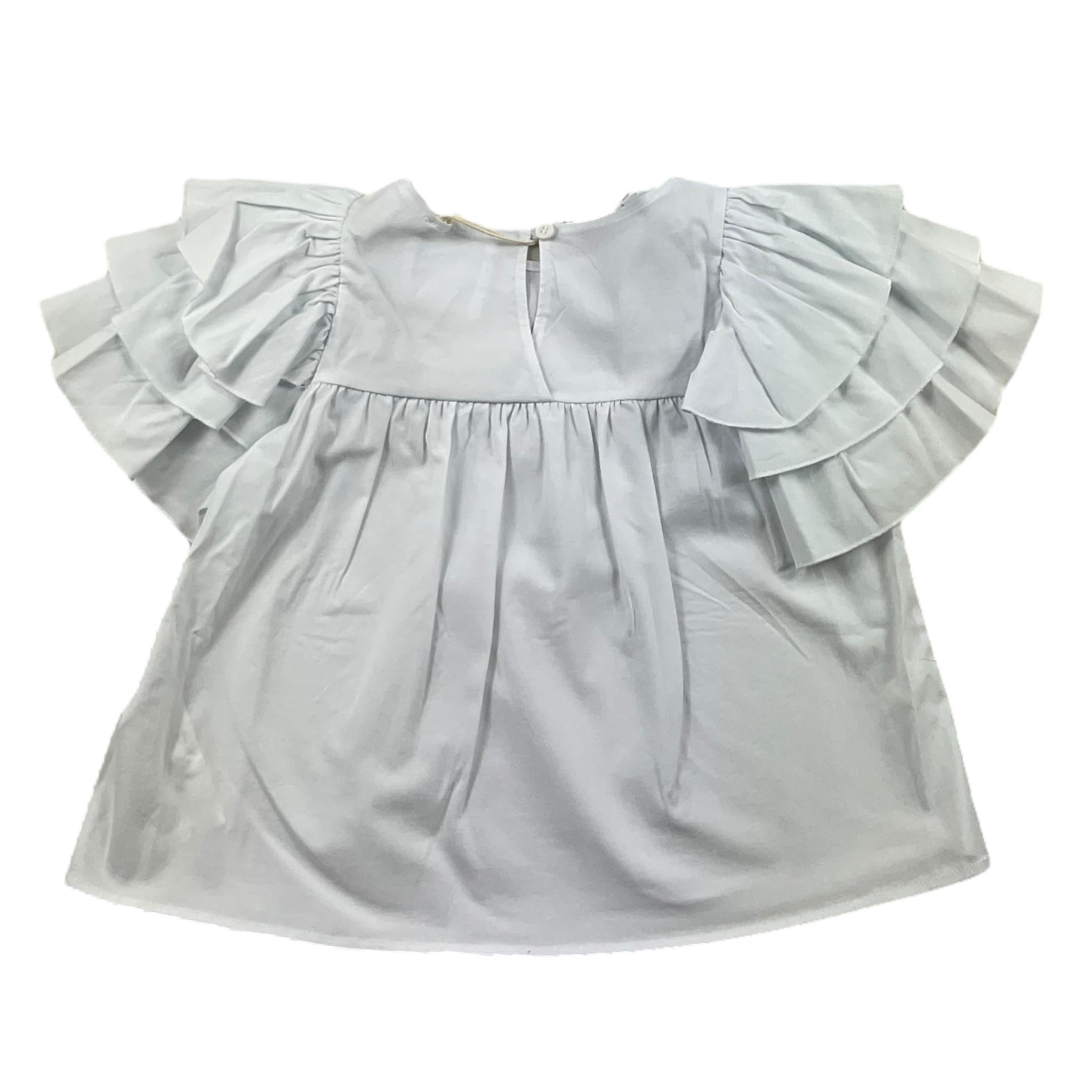 Dondup Amicia Mezza Manica Tinta Unita Bianco Per Bambina DU5A31 BIANCO DOU DOU