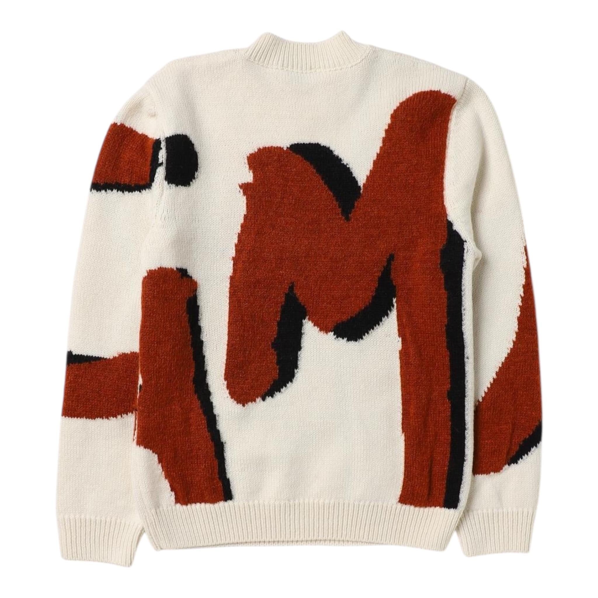 MSGM maglia girocollo tinta unita con ricami in contrasto Panna per Bambino F3MSJUJP119 PANNA MSGM