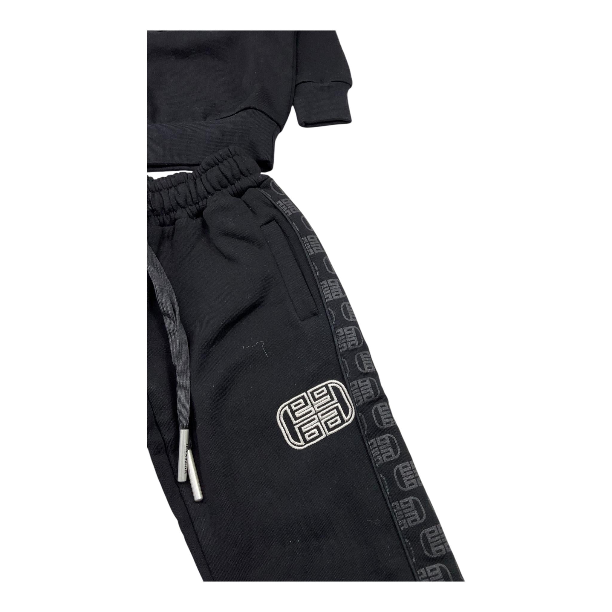 MAISON 9 PARIS completo 2 pezzi felpa-pantalone tinta unita Nero per Neonato F70065N NERO MAISON 9 PARIS