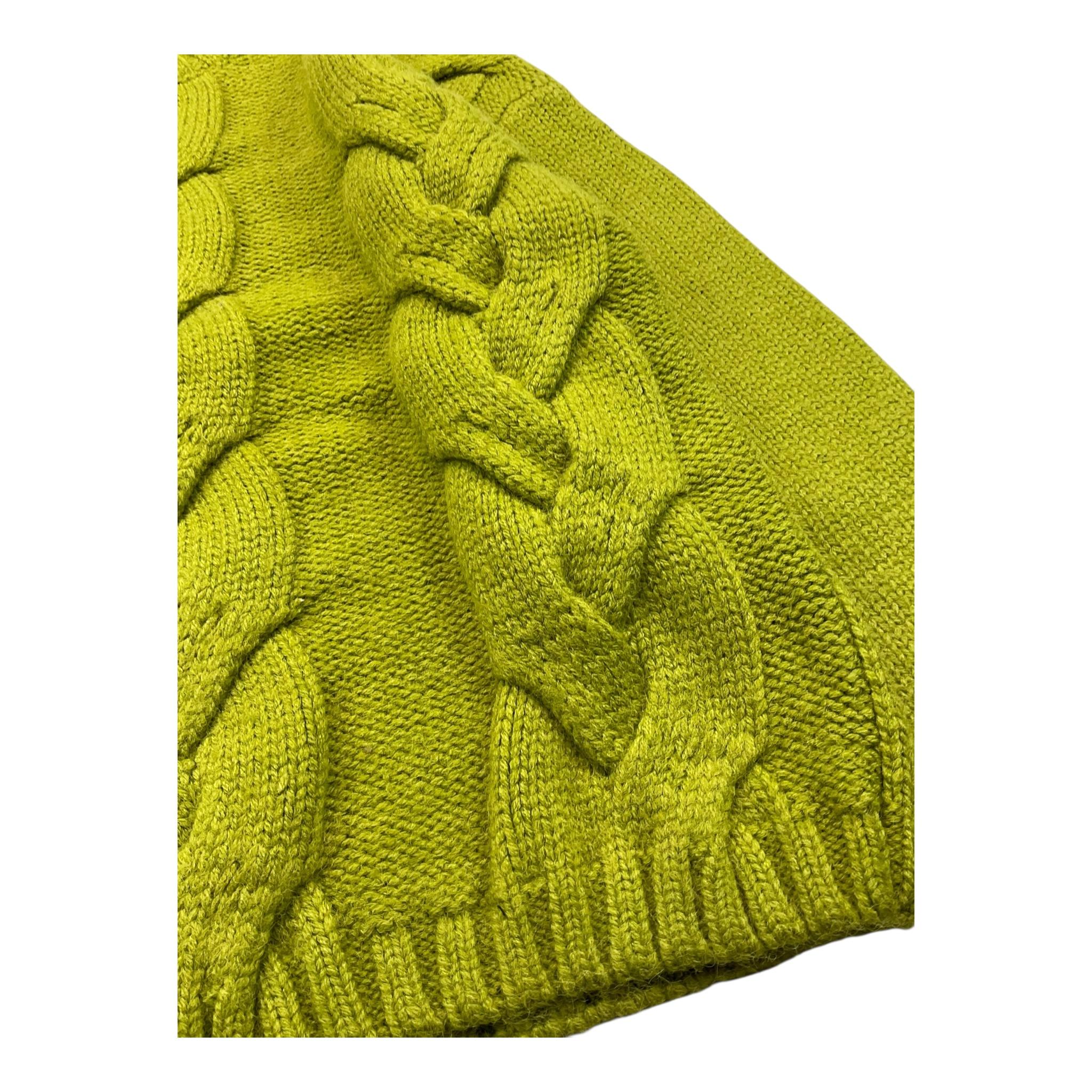 MANILA GRACE maglia tinta unita con trecce Verde per Bambina MG2374 VERDE MANILA GRACE