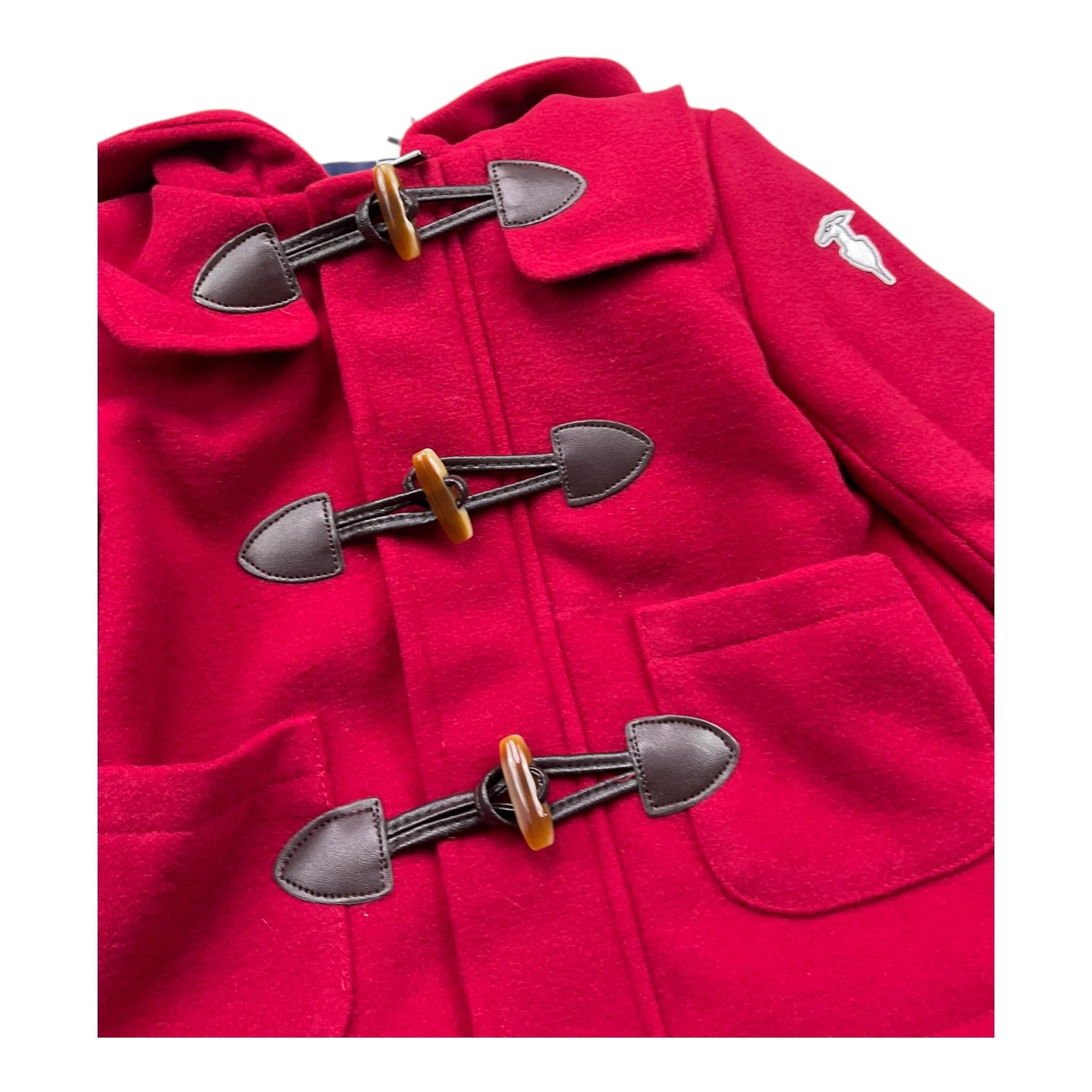 TRUSSARDI cappotto tinta unita con cappuccio Rosso per Neonato TIA25038GB ROSSO TRUSSARDI