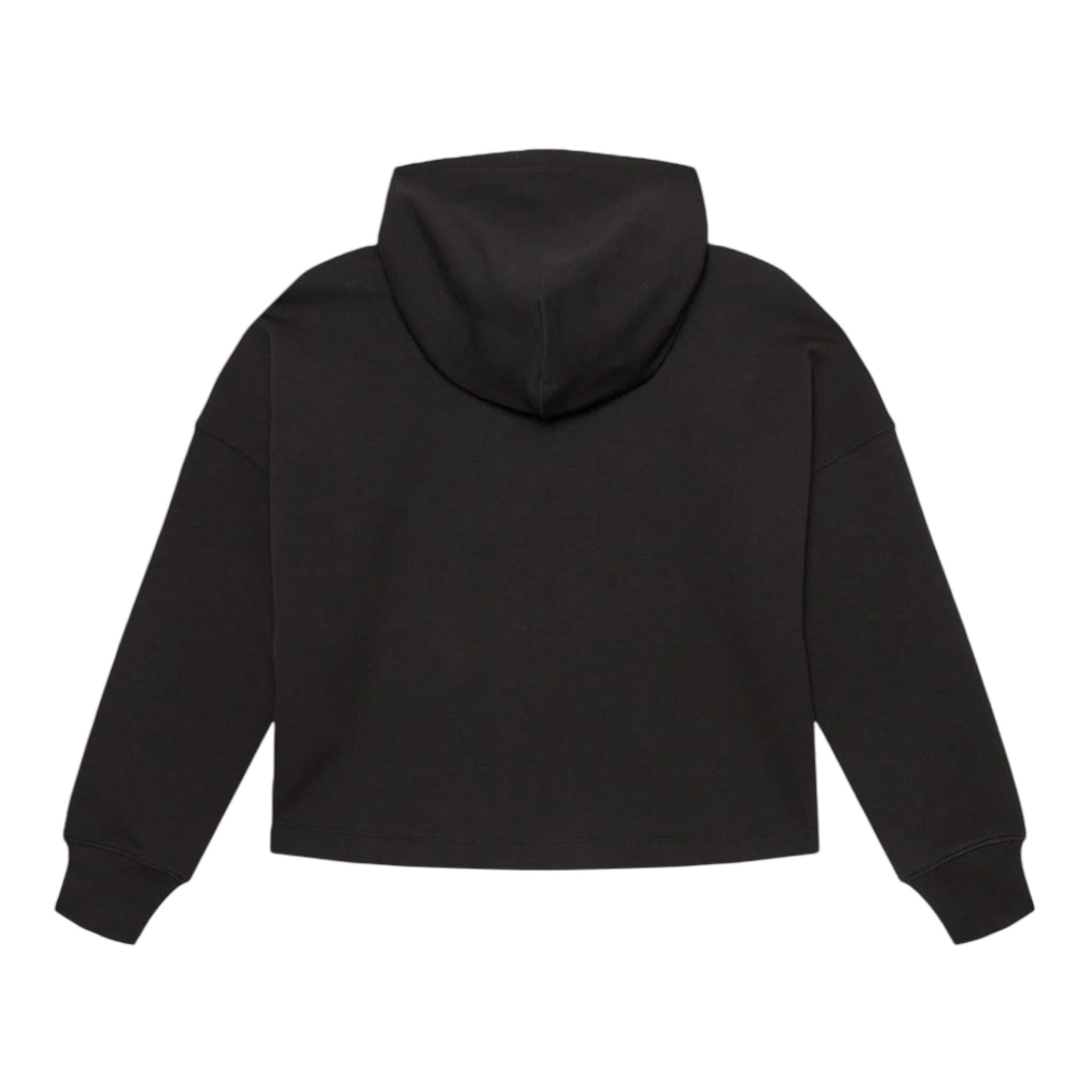 CALVIN KLEIN felpa tinta unita con cappuccio e stampa Nero per Bambina IG0IG02543 NERO CALVIN KLEIN