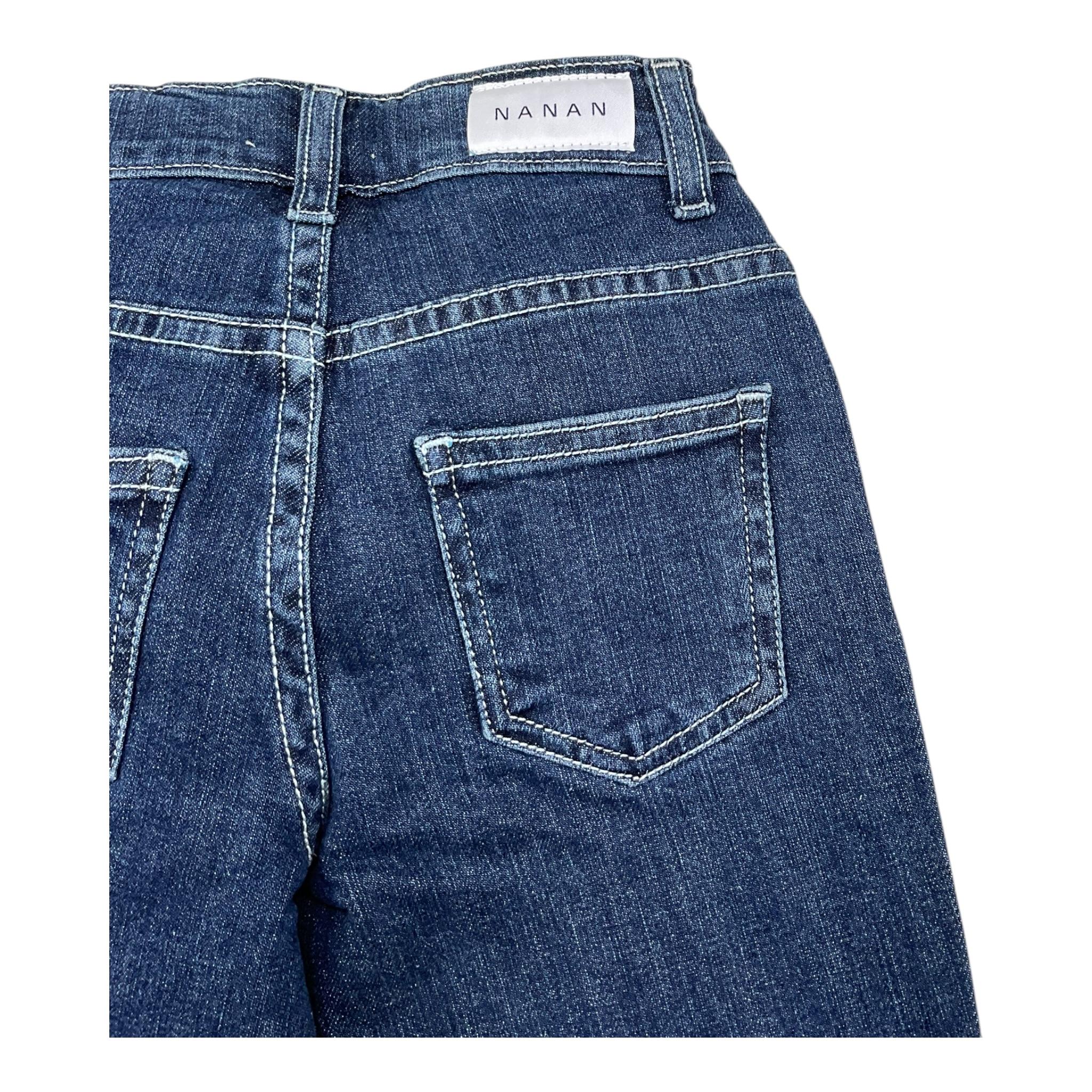 NANAN jeans tinta unita con girovita regolabile Blu per Neonato I2423012BL BLU NANAN