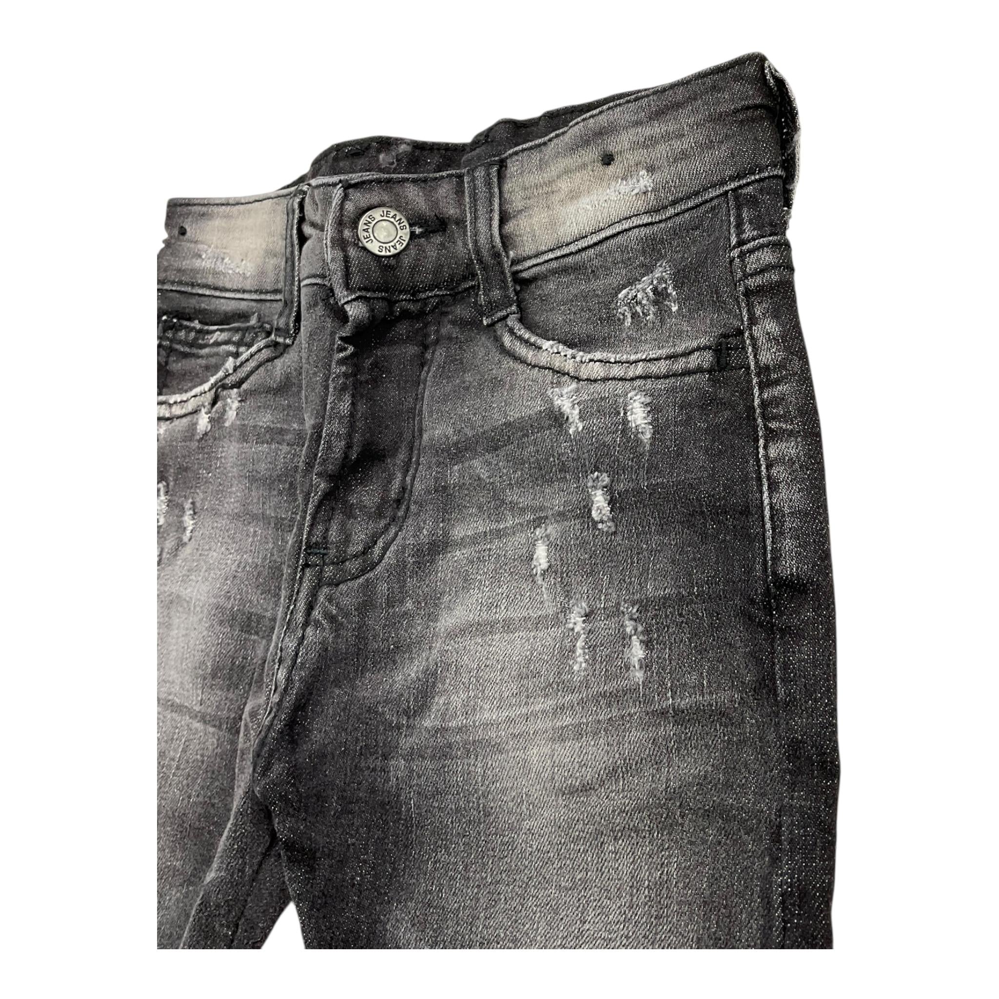 J CHEAP jeans tinta unia con girovita regolabile Nero per Bambino JCHEAP NERO J CHEAP