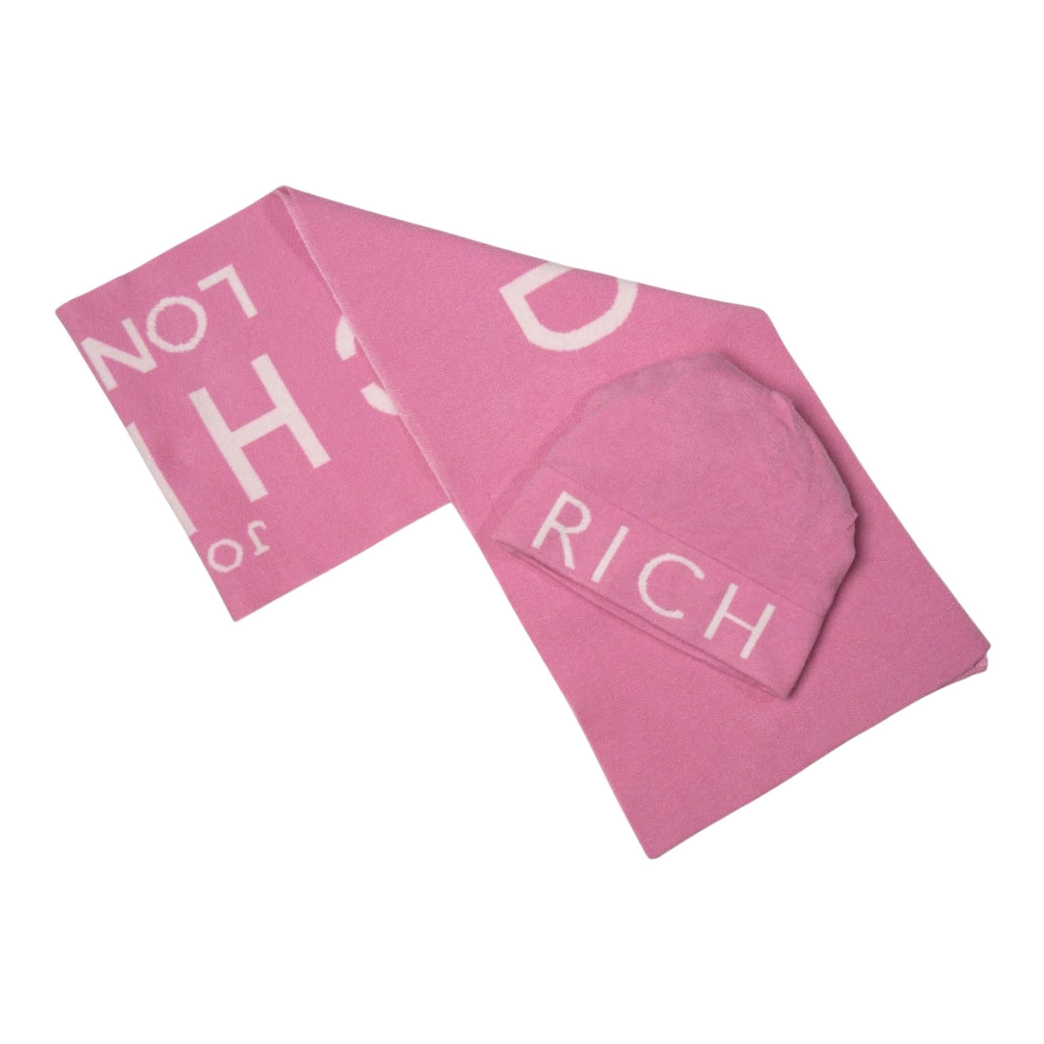 JOHN RICHMOND set cappello-sciarpa tinta unita logato Rosa per Bambina RGA24127HS ROSA JOHN RICHMOND