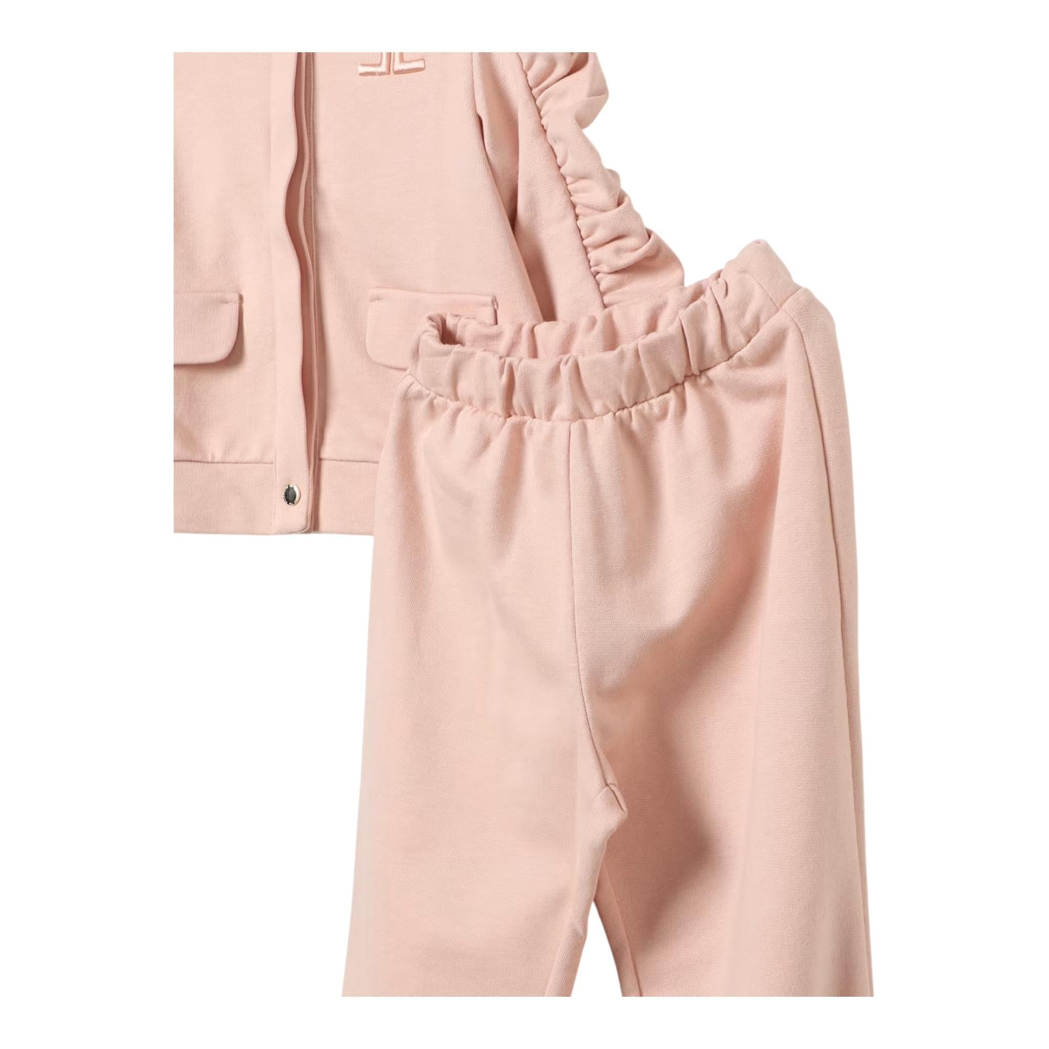 ELISABETTA FRANCHI completo 2 pezzi felpa-pantalone tinta unita Rosa per Bambina EGCM005X ROSA ELISABETTA FRANCHI