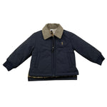 TRUSSARDI giubbino tinta unita con colletto in contrasto Blu per Neonato TIA25102GB BLU TRUSSARDI