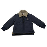 TRUSSARDI giubbino tinta unita con colletto in contrasto Blu per Neonato TIA25102GB BLU TRUSSARDI