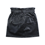 LIU JO gonna tinta unita in ecopelle Nero per Bambina GF3023X NERO LIU JO