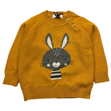 JECKERSON maglia girocollo tinta unita con ricamo orso Senape per Neonato MGJC SENAPE JECKERSON