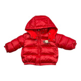 MOSCHINO giubbino tinta unita con zip e cappuccio Rosso per Neonato MUS032 ROSSO MOSCHINO