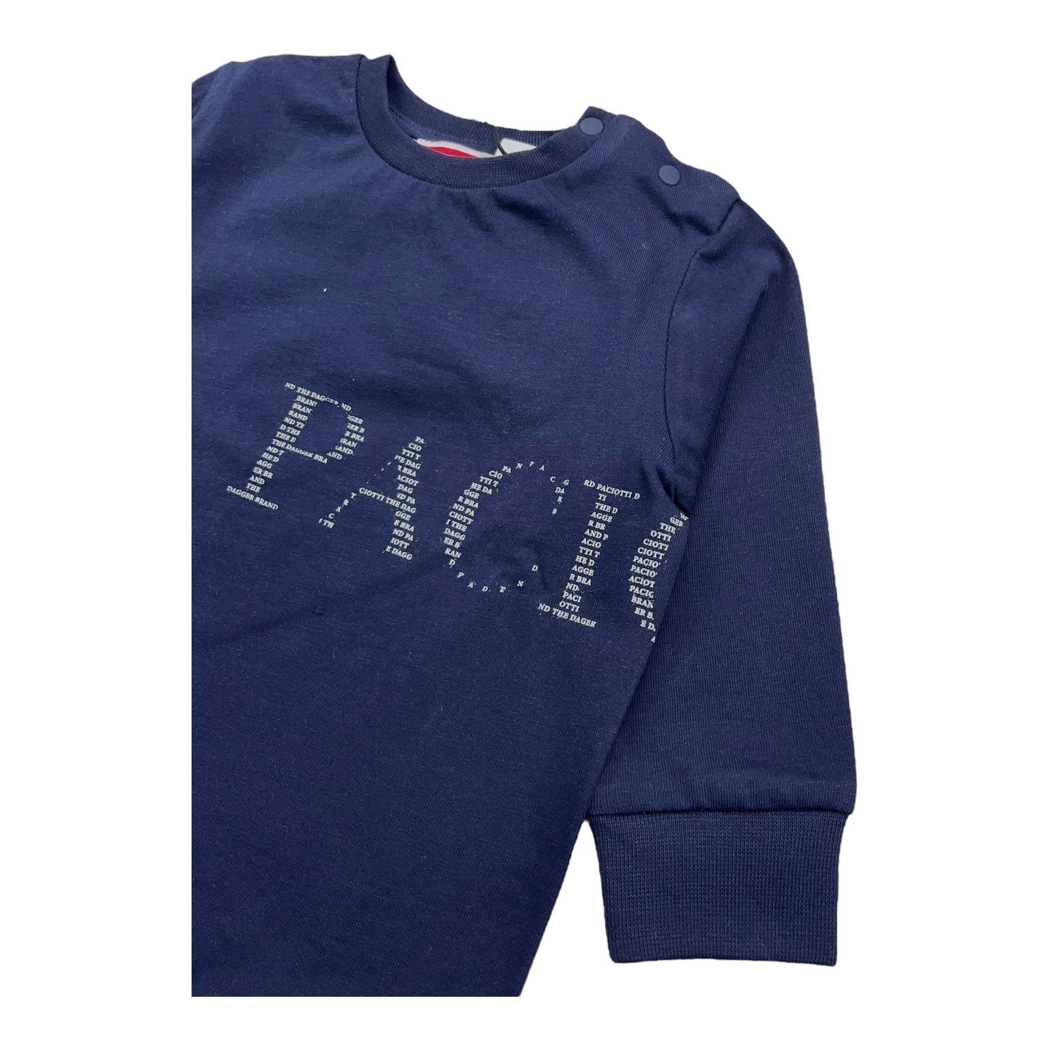 CESARE PACIOTTI shirt girocollo tinta unita con stampa Blu per Neonato TSP5375BX BLU CESARE PACIOTTI