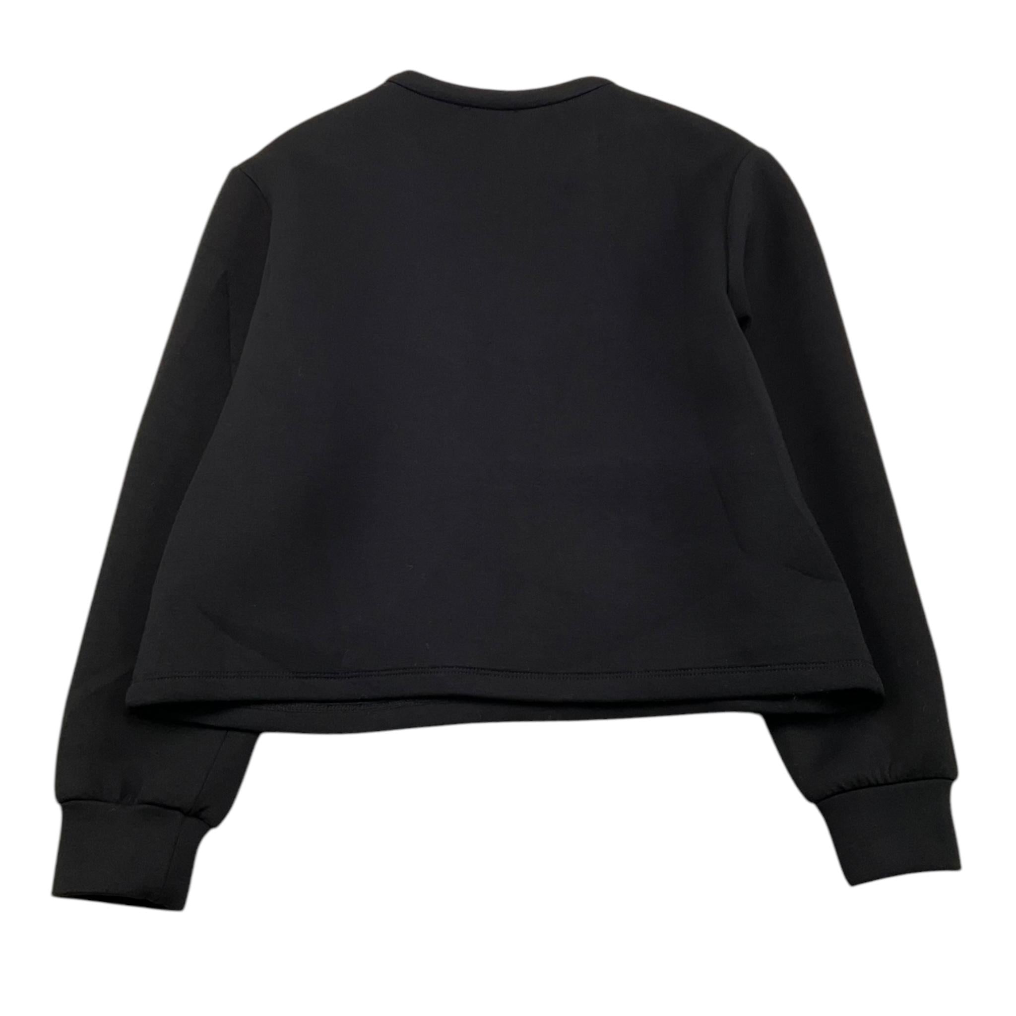 LIU JO felpa chiusa girocollo tinta unita con stampa Nero per Bambina GF4161 NERO LIU JO