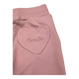 MONNALISA pantalone tuta tinta unita con tasca cuore Rosa per Neonata 39B407 ROSA MONNALISA