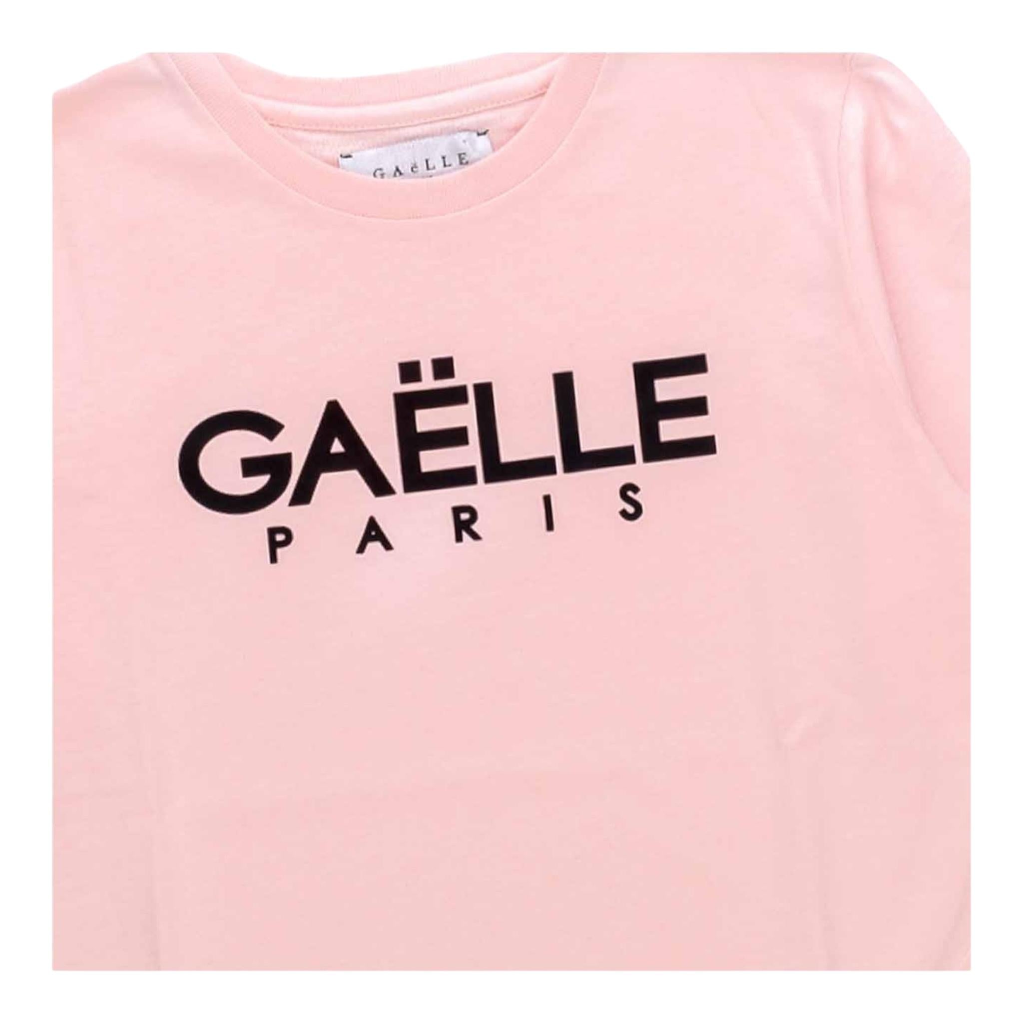 GAELLE shirt girocollo tinta unita con stampa Rosa per Bambina 2741M00316 ROSA GAELLE