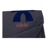 LE BEBE' coperta tinta unita cn logo Blu per Neonato LBB1411 BLU LE BEBE'