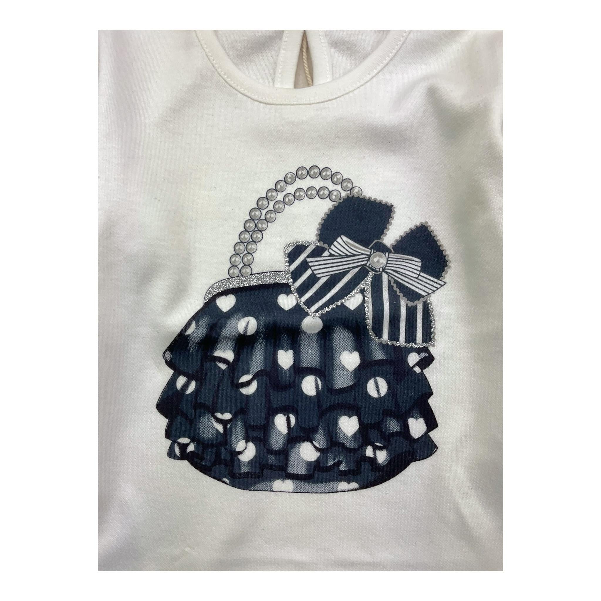 EMC shirt gircollo tinta unita con stampa Bianco per Neonata BX2285 BIANCO EMC