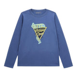 GUESS shirt girocollo tinta unita con logo Blu per Bambino L4YI38K8HM4 BLU GUESS