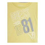 GUESS shirt girocollo tinta unita con stampa in contrasto Giallo per Bambino N4BI18I3Z14 GIALLO GUESS