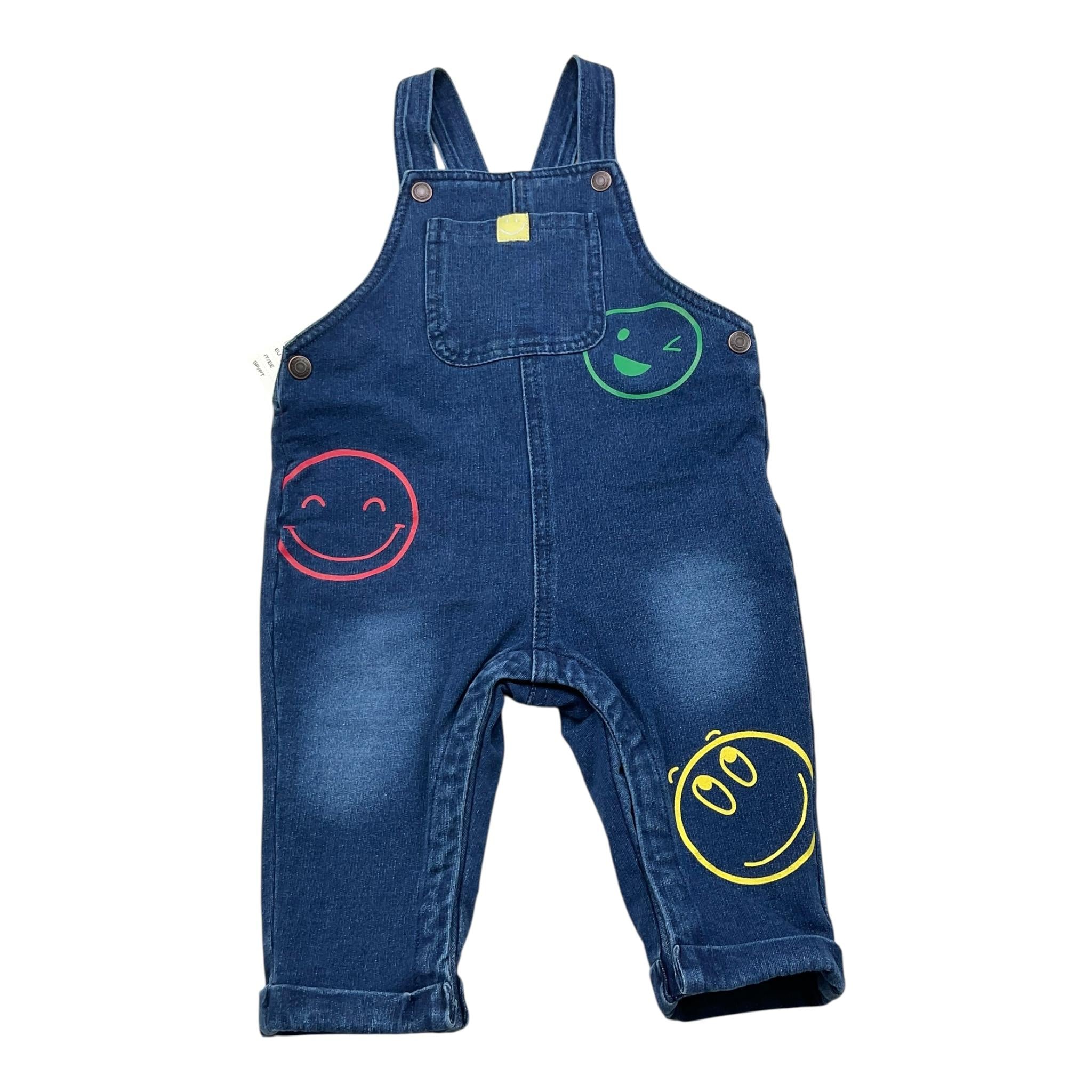 LOSAN salopette tinta unita in denim Blu per Bambino 51029962645011J BLU LOSAN