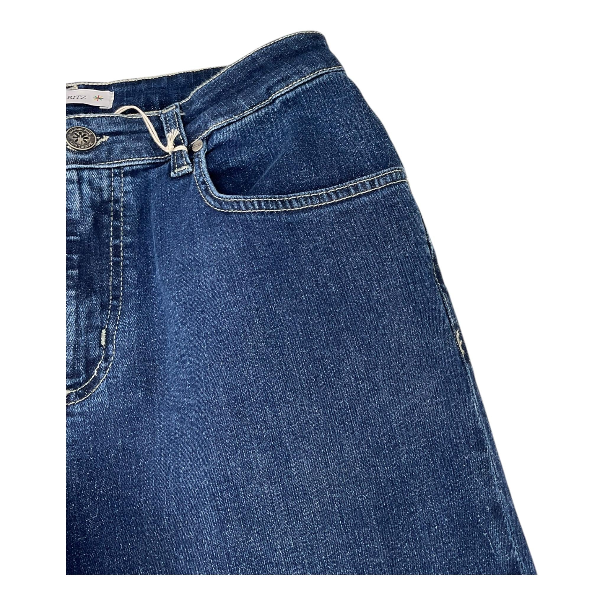 MANUEL RITZ jeans tinta unita con 5 tasche Blu per Bambino MR2738 BLU MANUEL RITZ