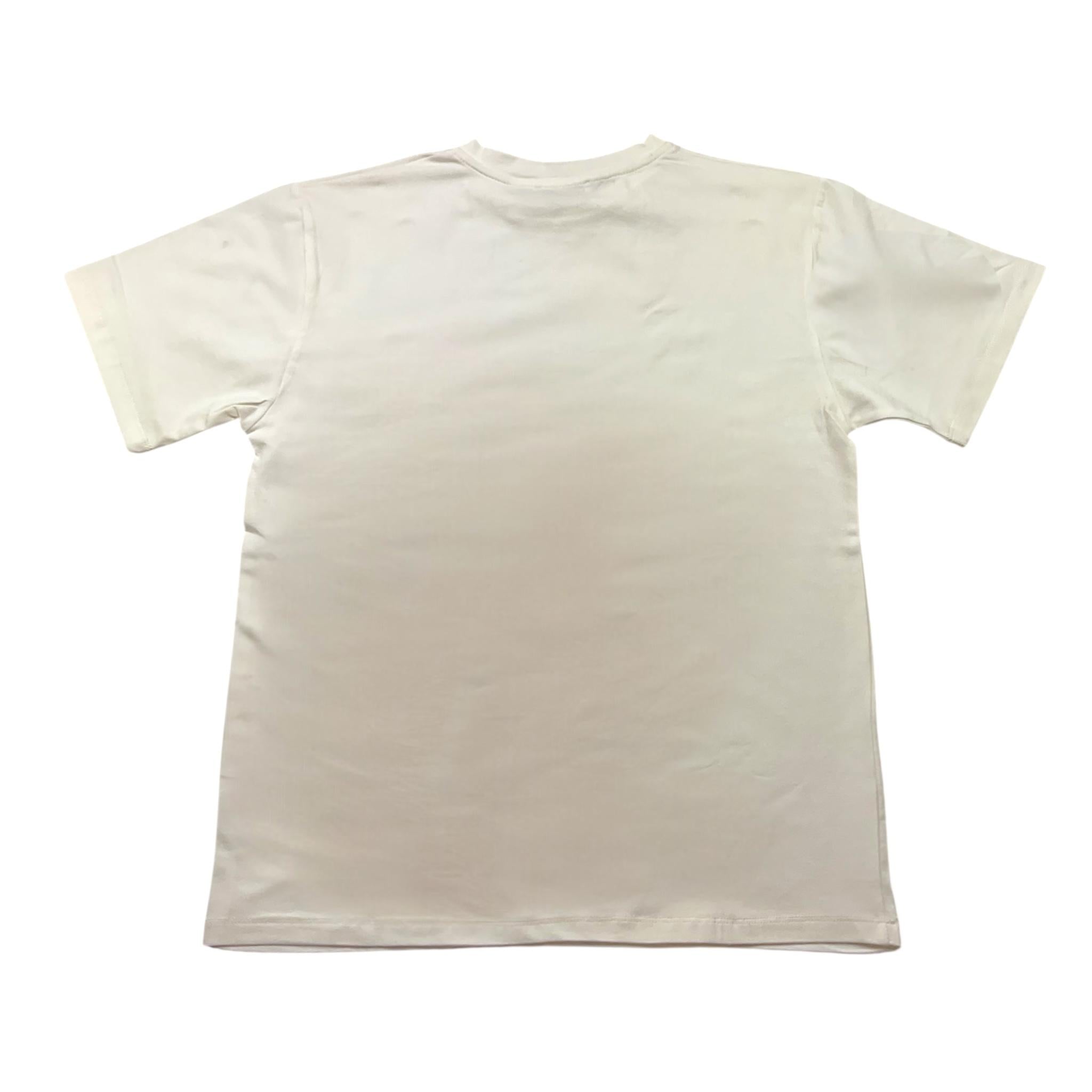 PAOLO PECORA t-shirt girocollo tinta unita con stampa Bianco per Bambino PP3736 BIANCO PAOLO PECORA