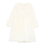 IL GUFO abito tinta unita con tulle Panna per Neonata A24VL585V0016 PANNA IL GUFO