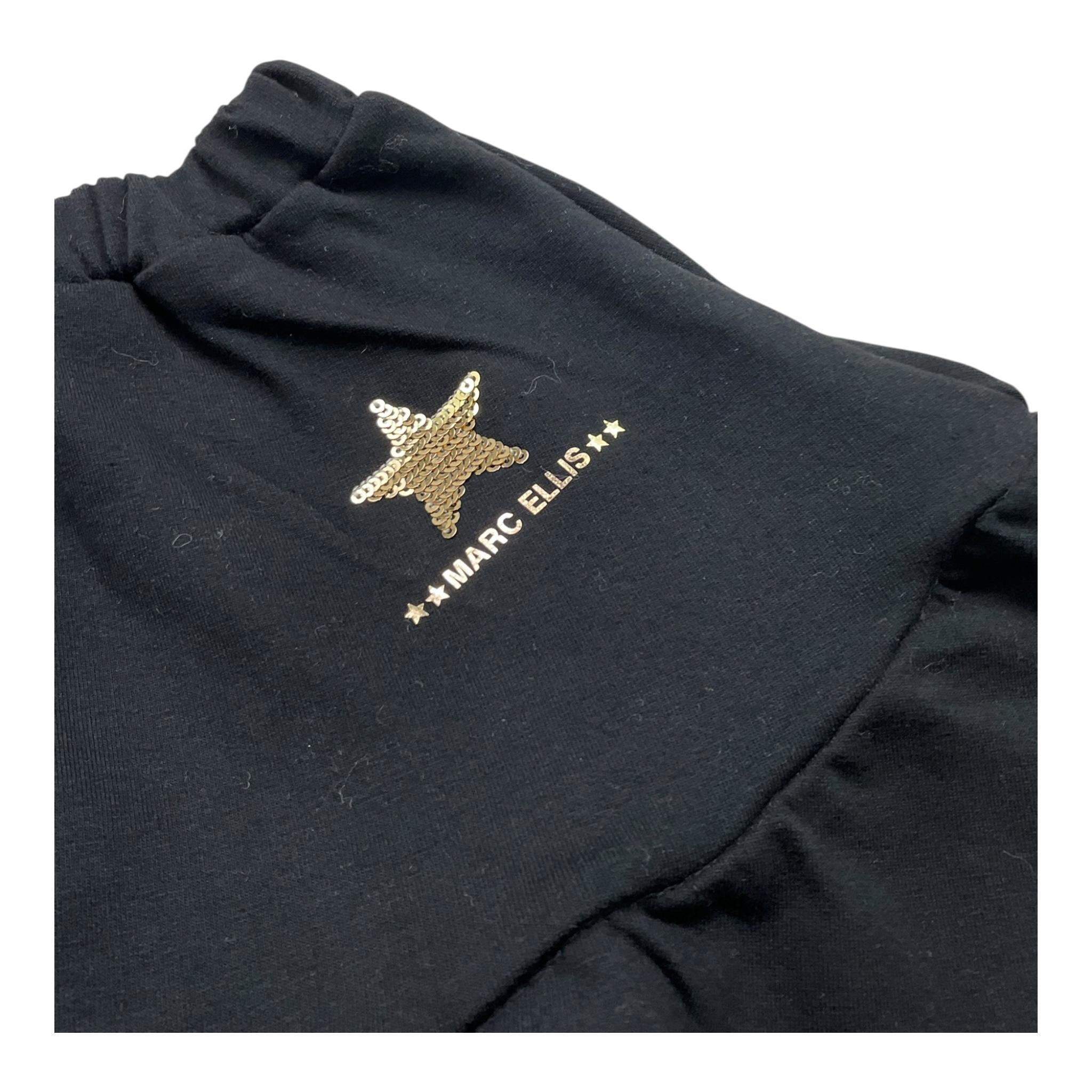 MARC ELLIS gonna tinta unita con logo Nero per Bambina JMNSK15790J NERO MARC ELLIS