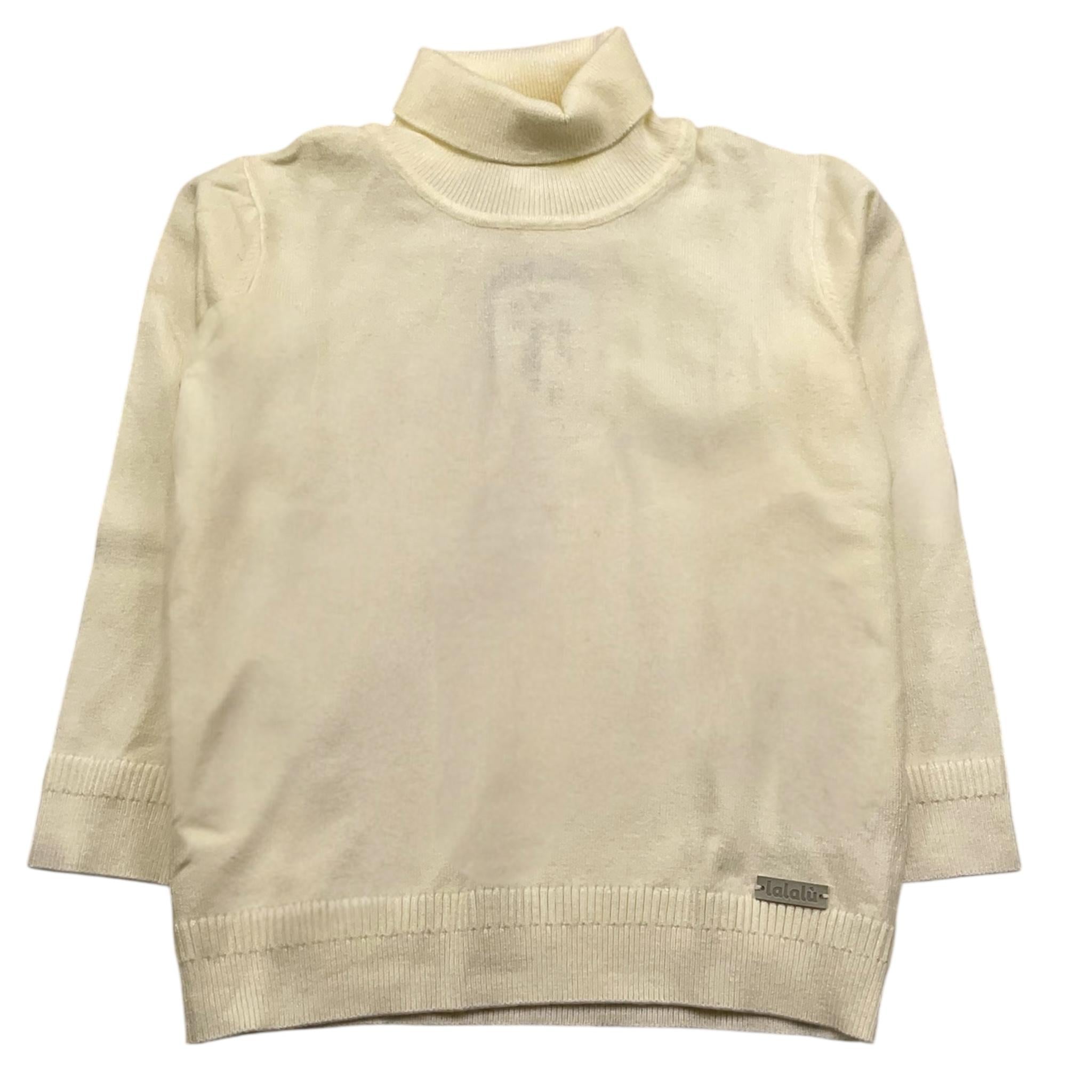 LALALU' maglia collo alto tinta unita Panna per Bambino MGL120NBJ PANNA LALALU'