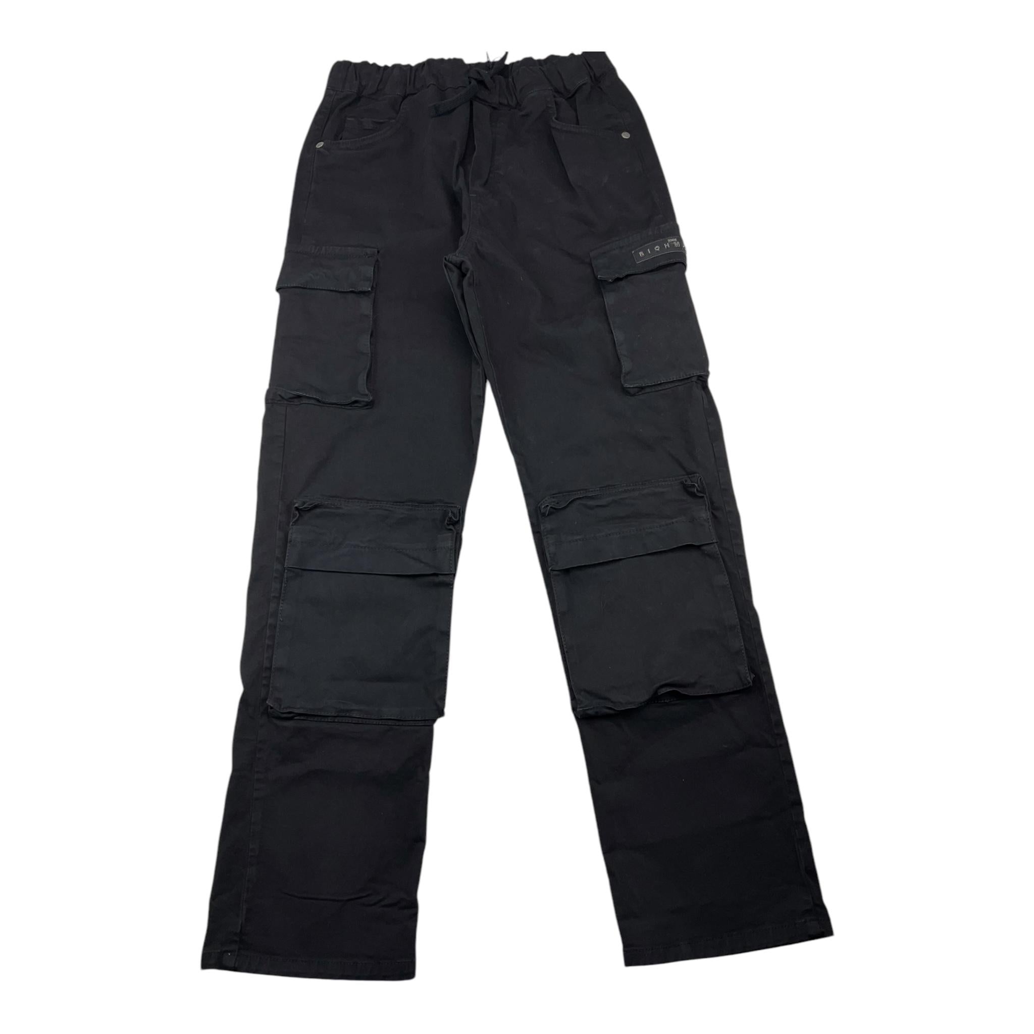 JOHN RICHMOND pantalone tinta unita con elastico in vita Nero per Bambino RBA24160PA NERO JOHN RICHMOND