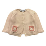 TARTINE ET CHOCOLAT cardigan tinta unita con ricami Rosa per Neonata TW18061 ROSA TARTINE ET CHOCOLAT