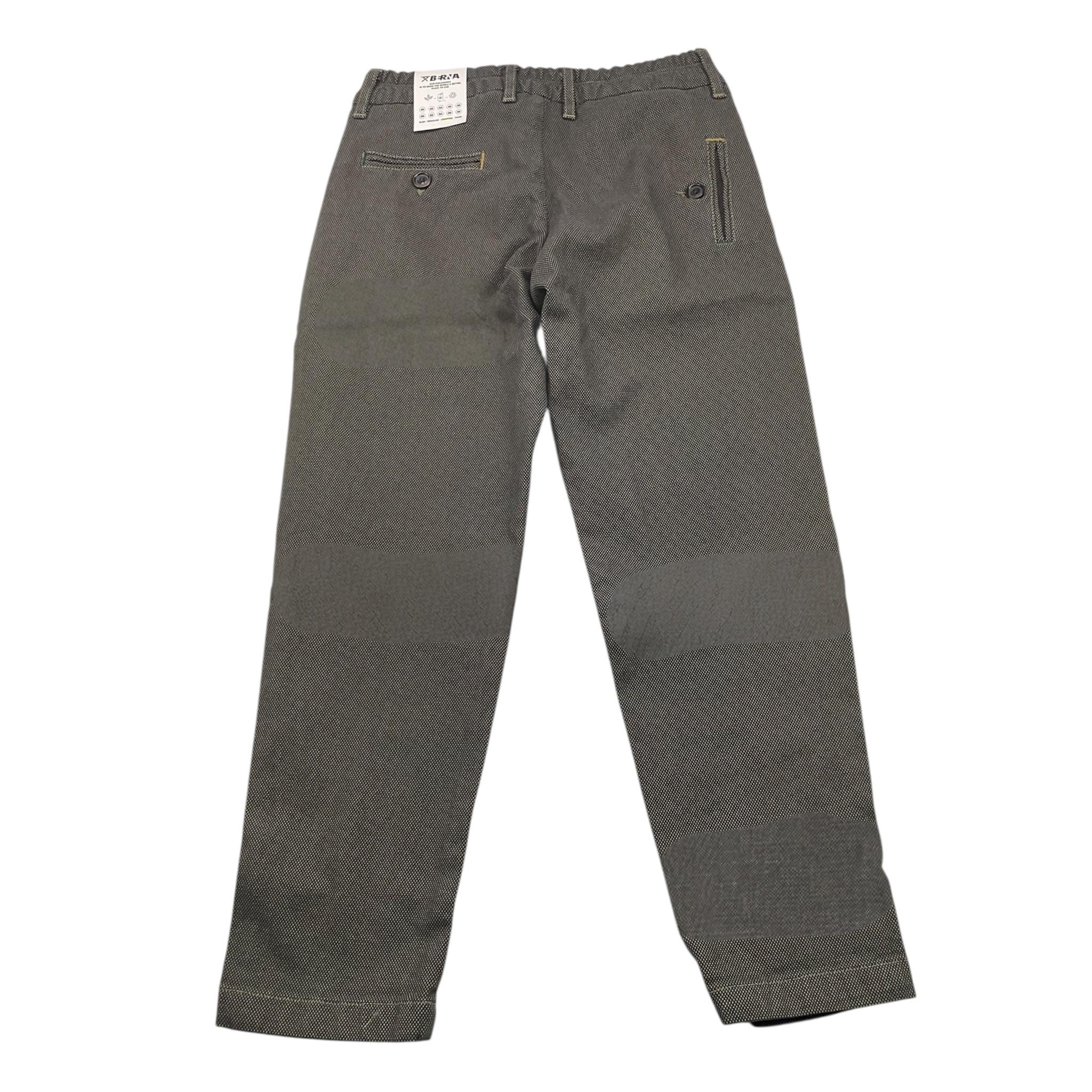 BERNA pantalone tinta unita con microfantasia Nero per Bambino K22566 NERO BERNA