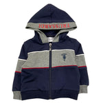 TRUSSARDI felpa con zip e cappuccio tinta unita Blu per Neonato TIA25039FE BLU TRUSSARDI