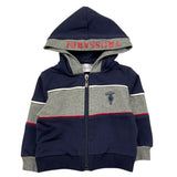 TRUSSARDI felpa con zip e cappuccio tinta unita Blu per Neonato TIA25039FE BLU TRUSSARDI