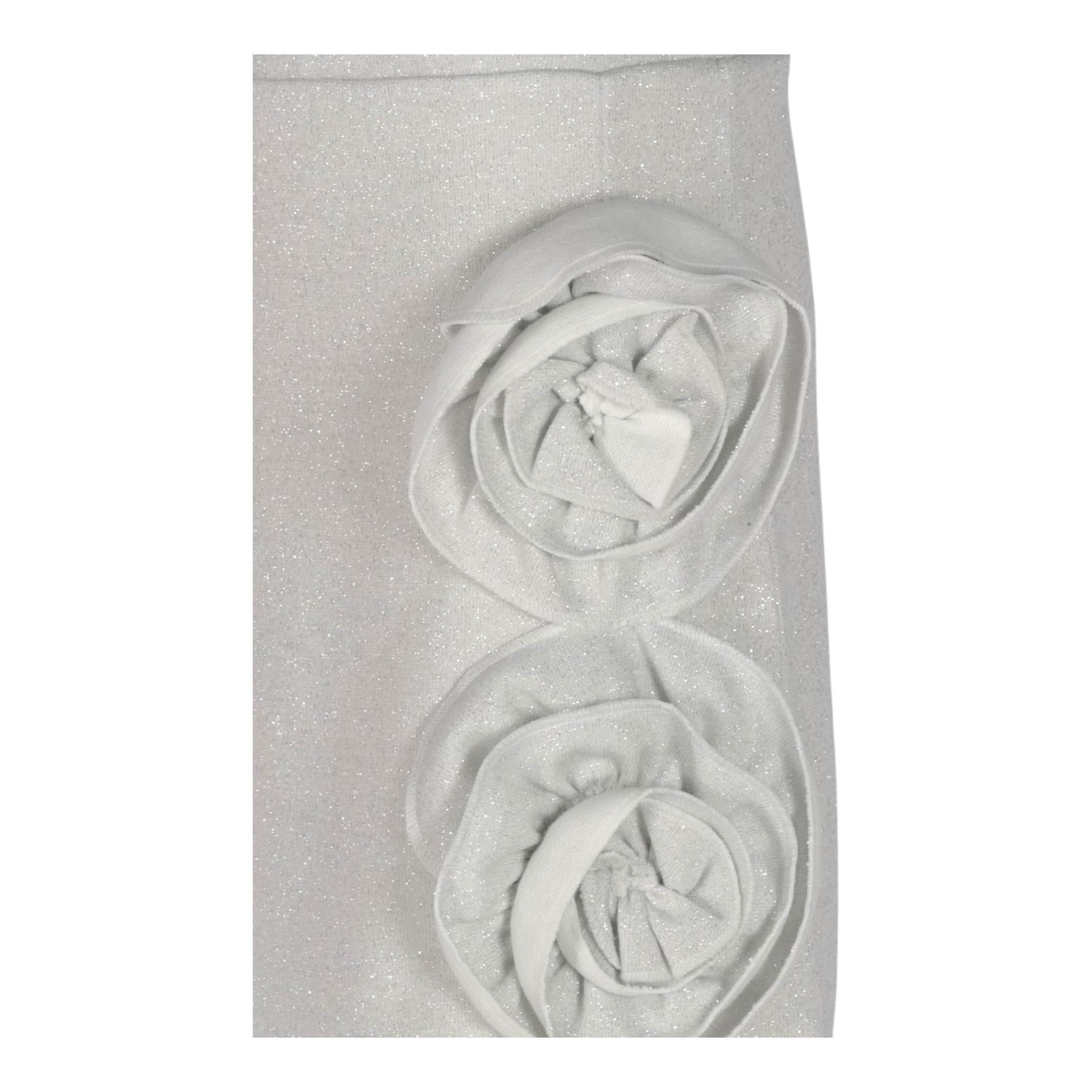 FUN & FUN gonna tinta unita lurex con rose Ghiaccio per Bambina FCJSK00970 GHIACCIO FUN & FUN