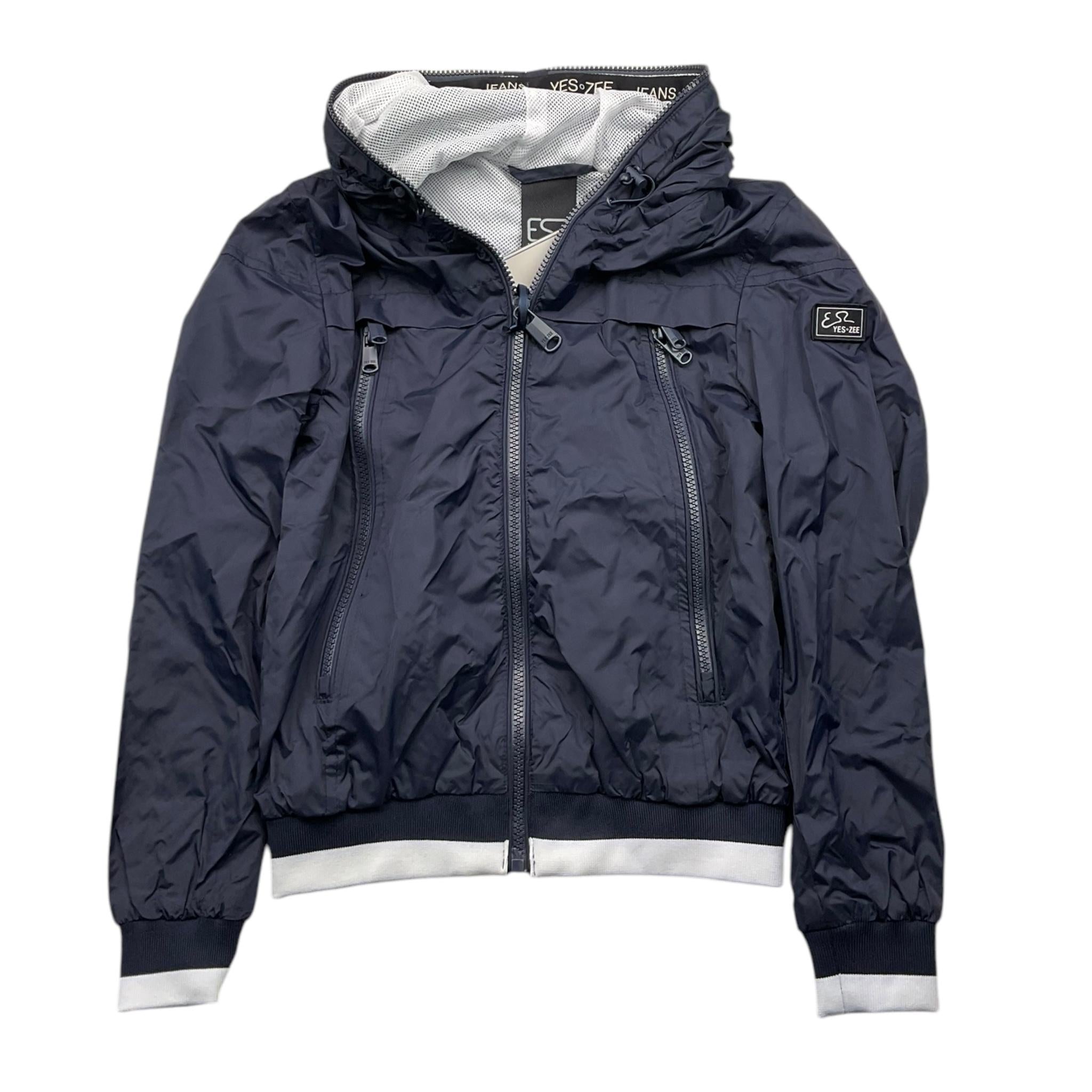 Yes Zee Giubbino Tinta Unita Con Zip E Cappuccio Blu Per Bambino J509 BLU YES ZEE