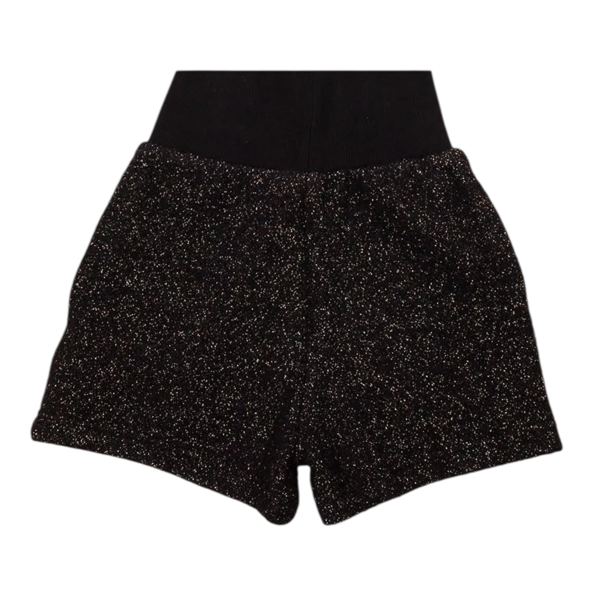BALMAIN short tinta unita con bottoni in contrasto Nero per Bambina BT6B69 NERO BALMAIN