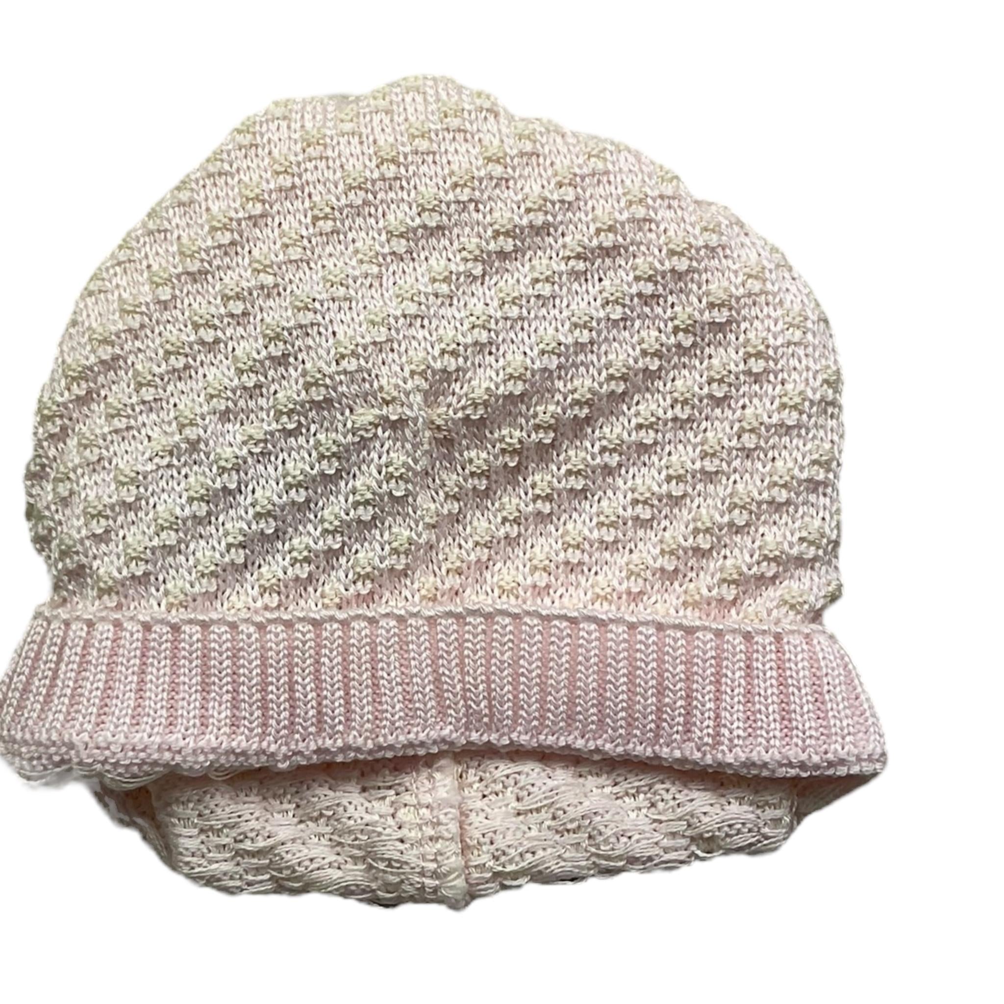 MARLU' cappello tinta unita con ricami Rosa per Neonata ES5471 ROSA MARLU'
