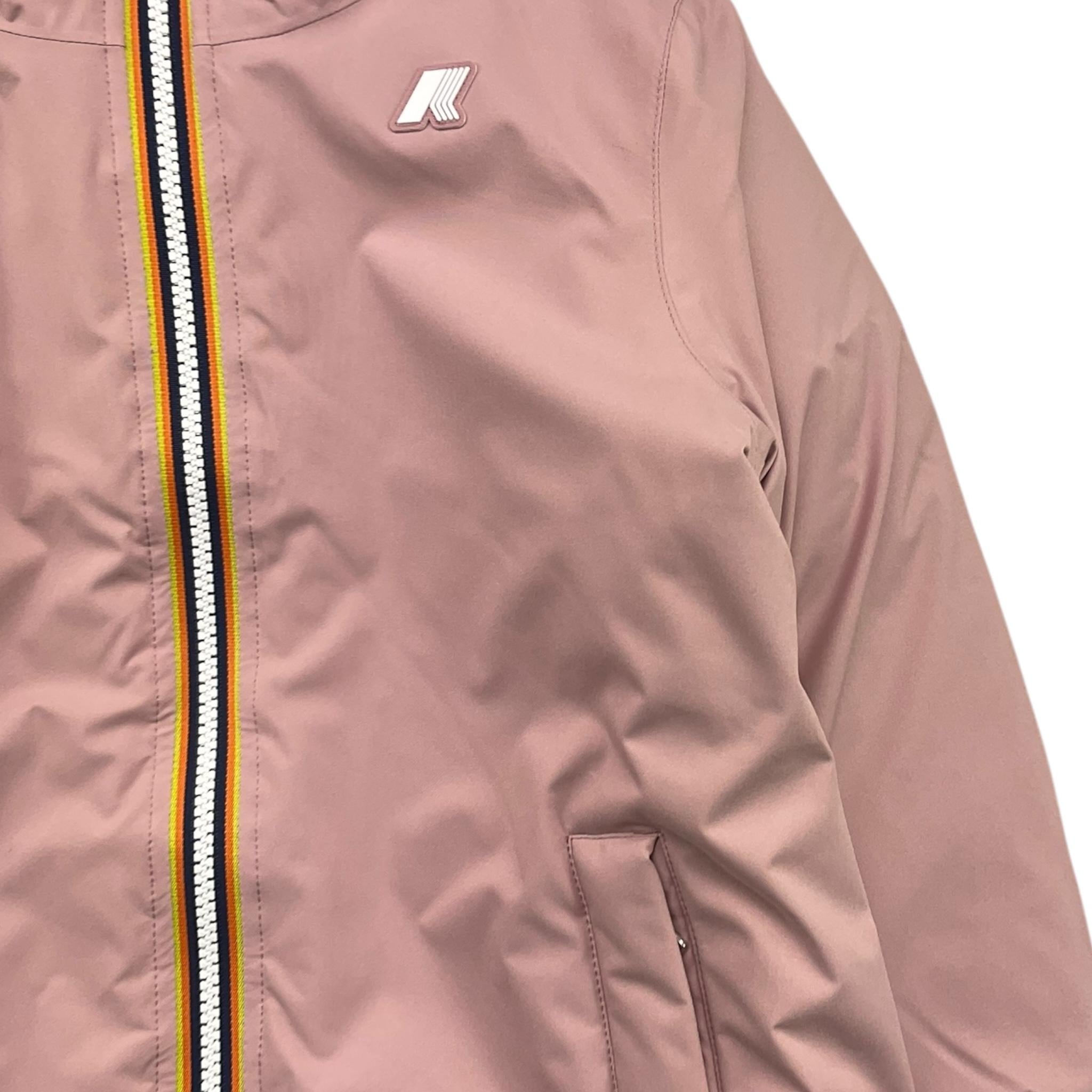 K-WAY giubbino reversibile con zip e cappuccio bicolore Rosa/rosso per Bambina K5123RW ROSA/ROSSO K-WAY