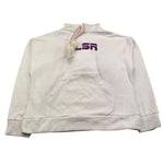 GLSR felpa chiusa con cappuccio tinta unita cn logo Bianco per Bambina GLJST16254 BIANCO GLSR