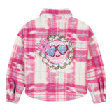 GUESS cappotto stampa fantasia con bottoni Rosa per Bambina U20667 ROSA GUESS