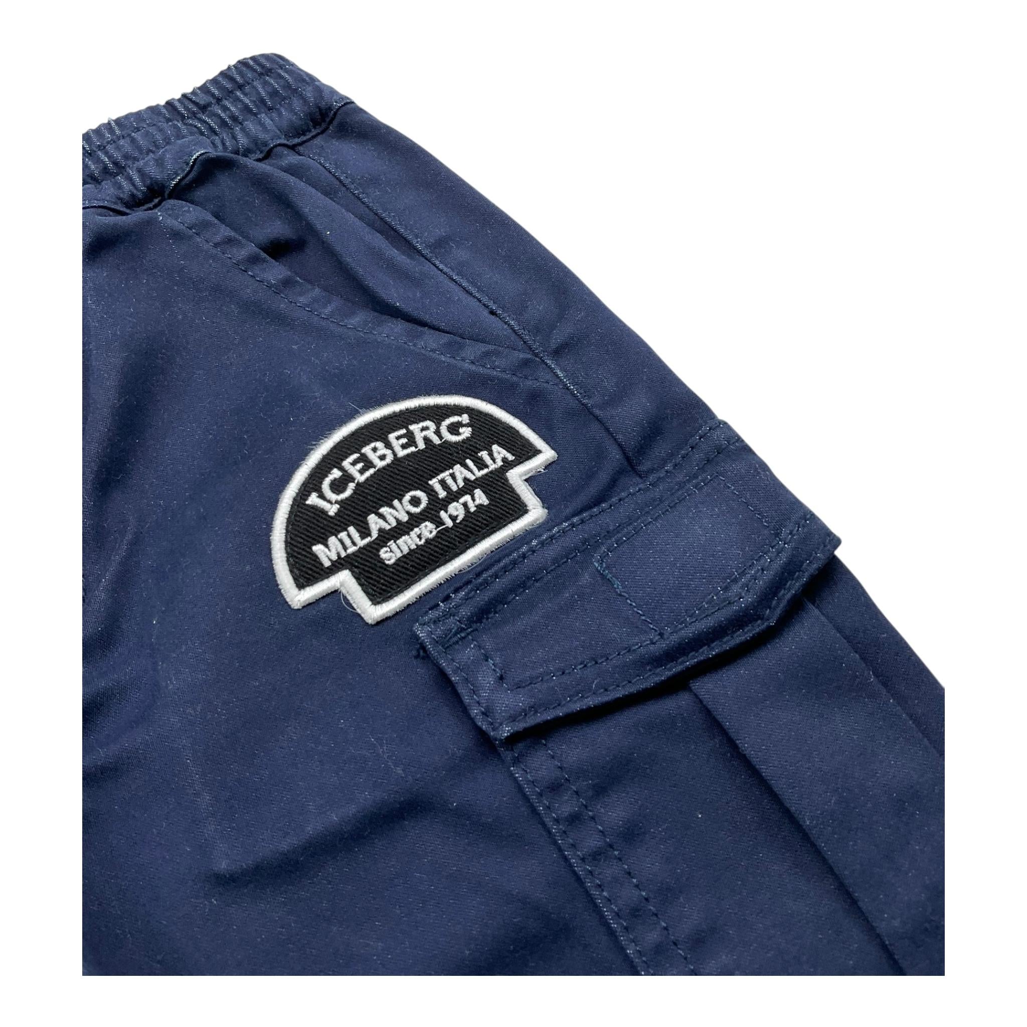 ICEBERG pantalone tinta unita con elastico in vita Blu per Bambino PTICE5301BX BLU ICEBERG