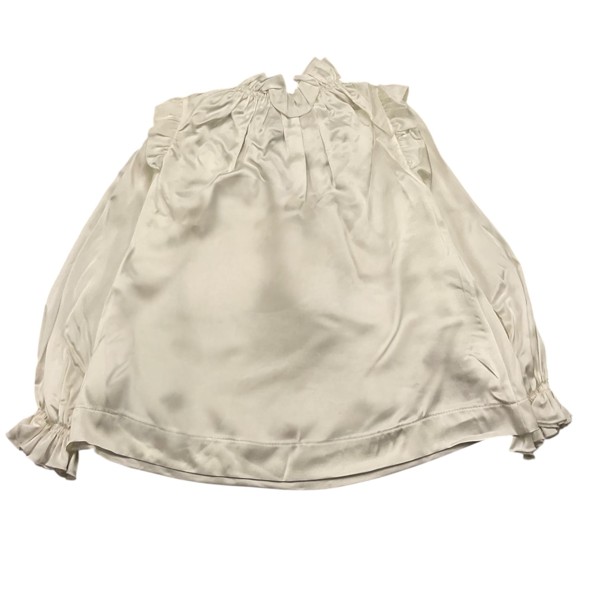 LA STUPENDERIA camicia manica lunga tinta unita cn fiocco in contrasto Bianco per Neonata TJCM48 BIANCO LA STUPENDERIA