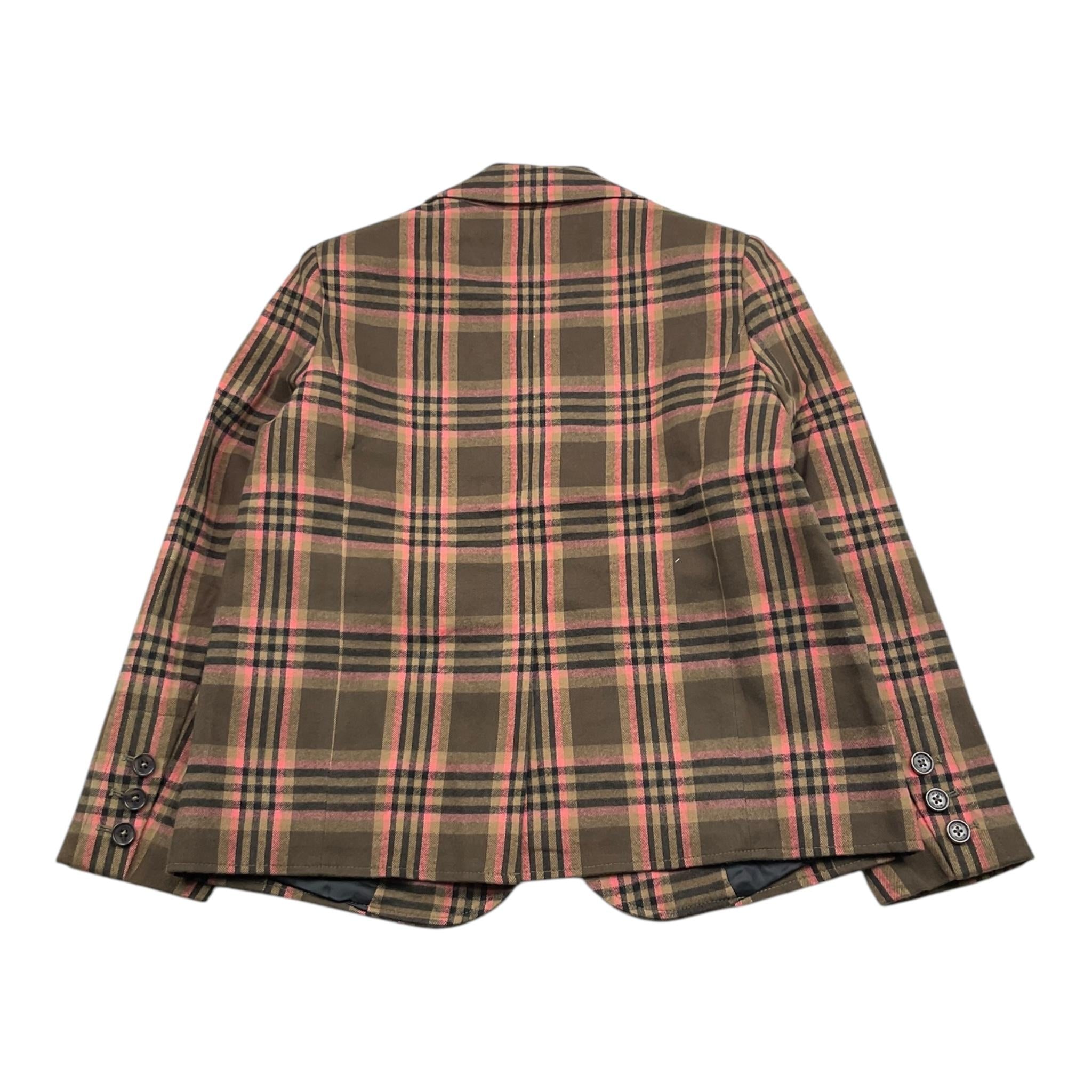 MOSCHINO giacca tinta unita con fantasia quadri Marrone per Bambina HUA009 MARRONE MOSCHINO