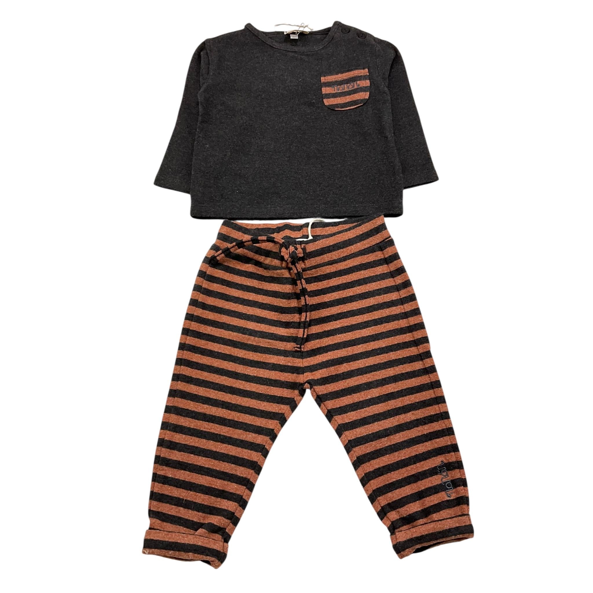 NANAN completo 2 pezzi maglia-pantalone Nero per Neonato I2415309N NERO NANAN