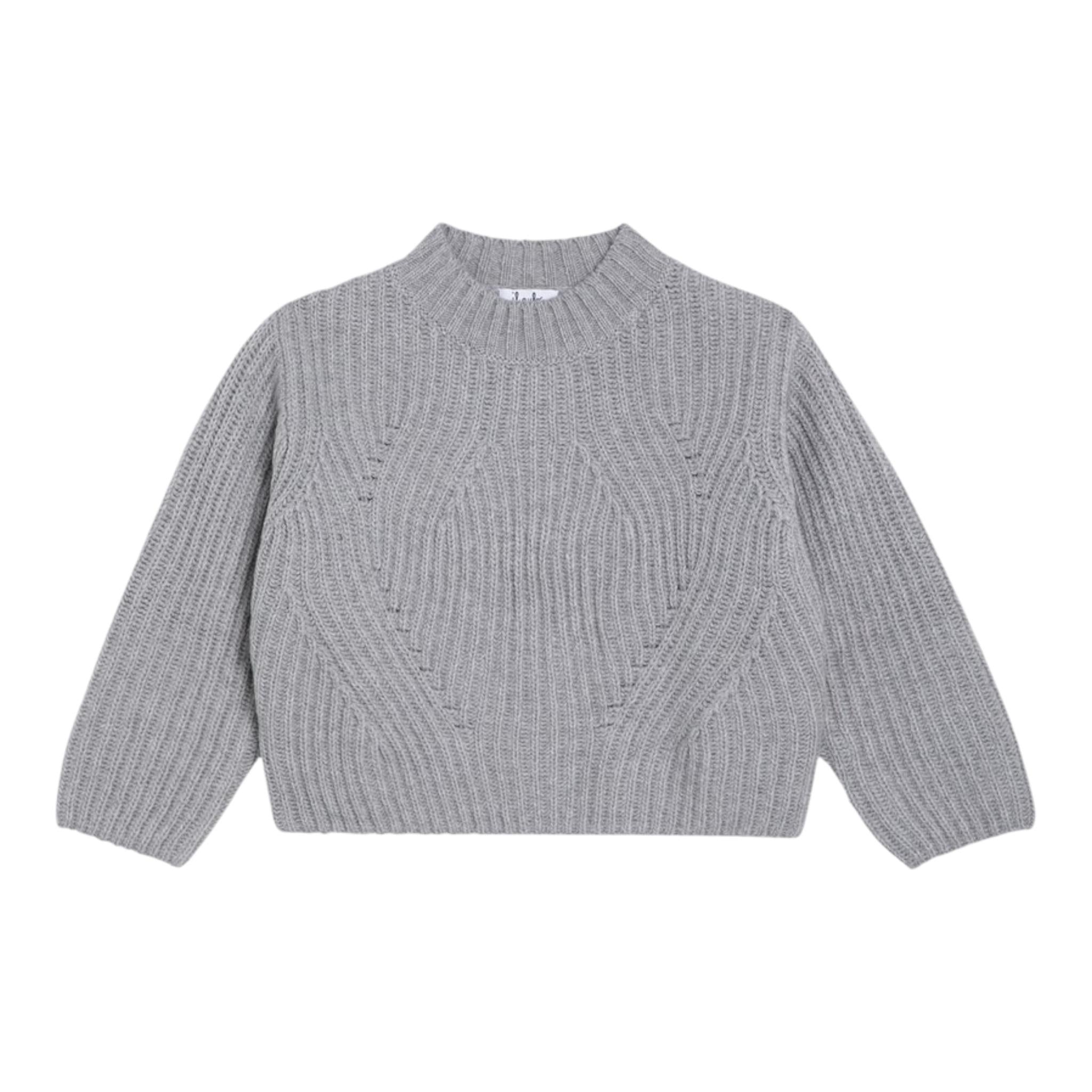 IL GUFO maglia mezzo collo tinta unita Grigio per Bambina A24MA454EM220J GRIGIO IL GUFO
