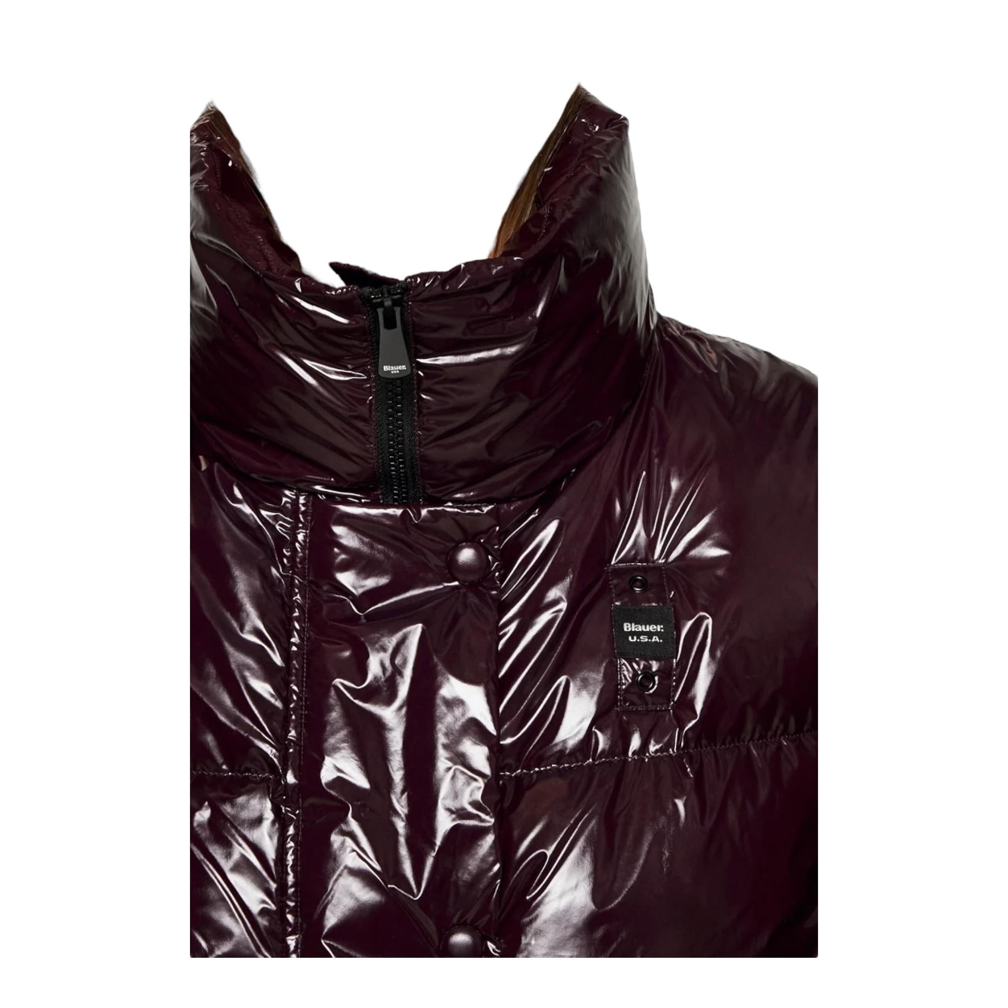 BLAUER giubbino tinta unita lucido con colletto Bordeaux per Bambina 24WBLGC03288 BORDEAUX BLAUER