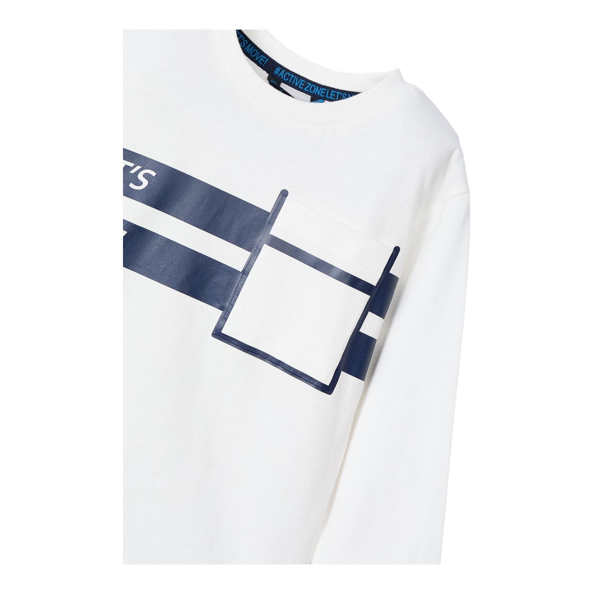 MAYORAL shirt girocollo tinta unita con stampa in contrasto Bianco per Bambino 4058 BIANCO MAYORAL